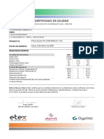 Certificado de Calidad RH 12.7 - Constructora Cardozo Sac