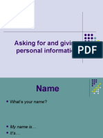 Personal information exchange
