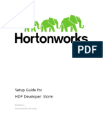 Setup Guide For HDP Developer: Storm: Revision 1 Hortonworks University