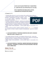 Enseñanza A Cerca de Los Falsos Profetas y Maestros