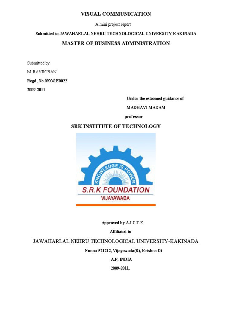 Visual Communication Mini Project Report | PDF