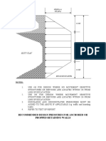 Design Pressures Two Layers of Soil For Anchored Retaining Walls STD Sheet