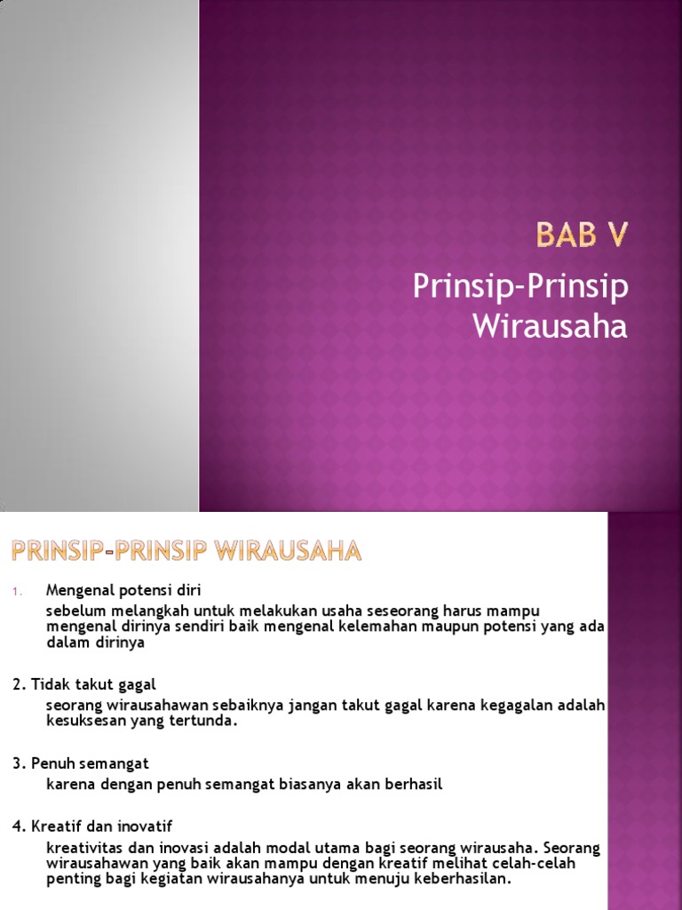 Siverman belajar wirausaha prinsip umum