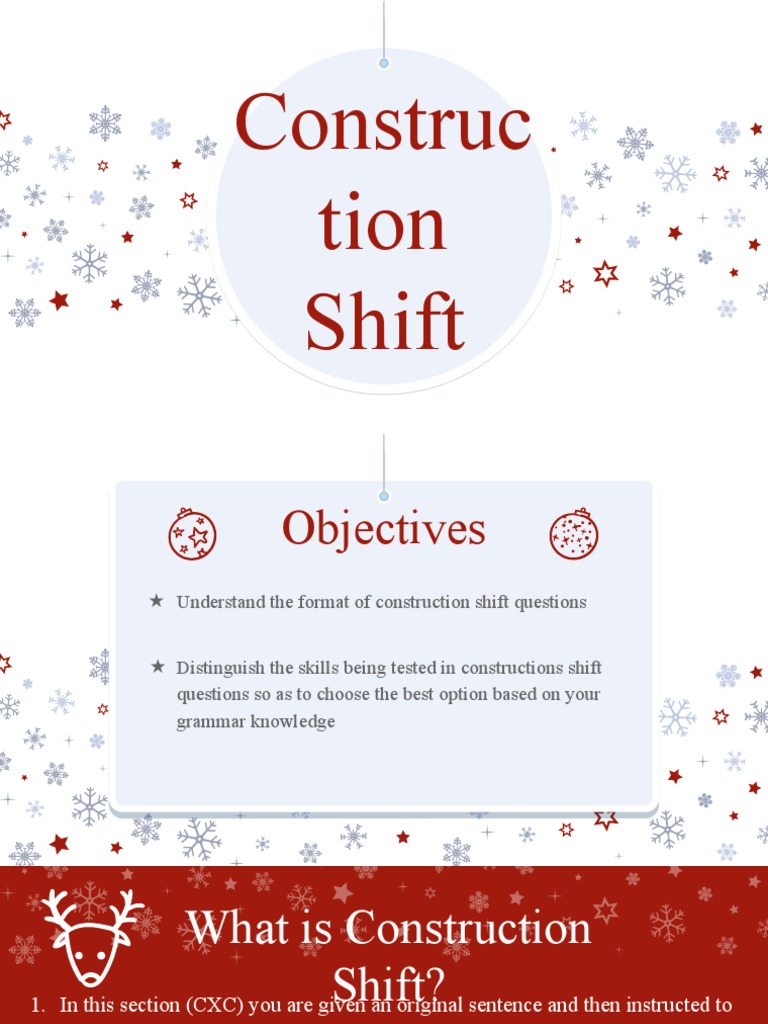 Construction Shift PDF Grammatical Tense Verb