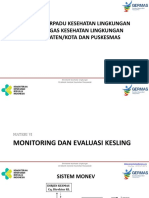 MATERI 6 MONITORING DAN EVALUASI KESLING ORIENTASI TERPADU 2017_edit240317