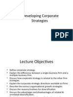 Developing corporate strategy