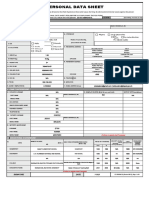 Personal Data Sheet