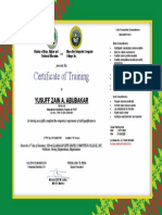 Certificate For Masonry NC II Template 2nd Batch