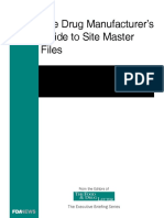 0FDA - SMF - The Drug Manufacturers Guide To Site Master Files ExecSeries 1 1 PDF