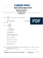 JEE Main Online Exam 2019: Questions & Solutions