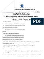 Level-1 English Revision Worksheet