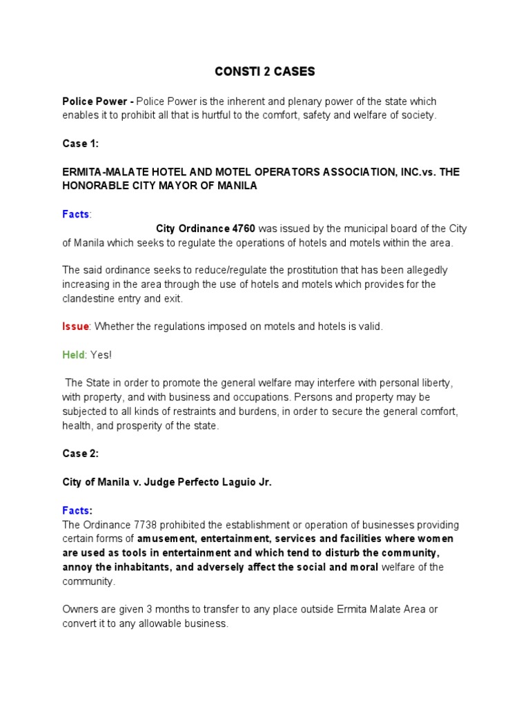 Police Power | PDF | Police Power (United States Constitutional Law ...