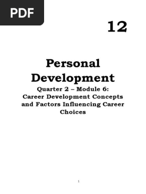 Corrected File -Module 6-Quarter 2-CareerDevelopmentConcepts-Personal Developement