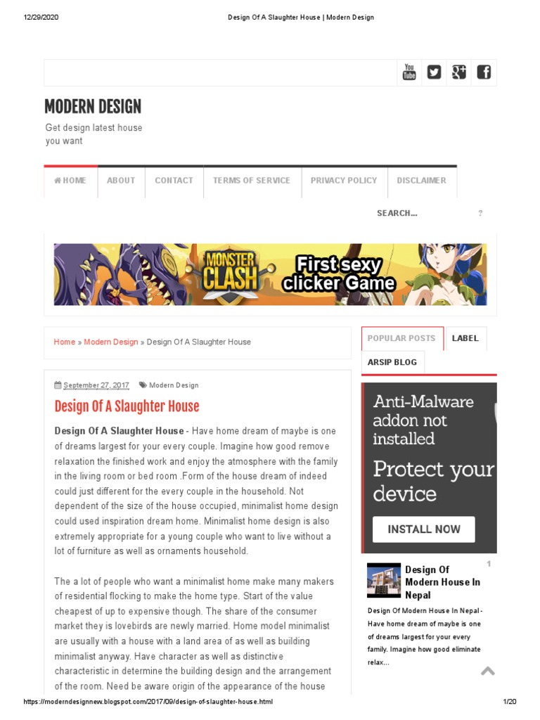 Design of A Slaughter House - Modern Design | Download Free PDF ...