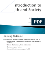 Topic-2 - Introduction To Health and Society - Spring 2020