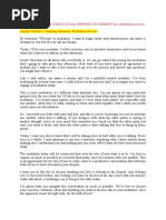 Prepare and Submit A CODIGO of Your OPENING STATEMENT For A Mediation Process. Sample Number 1 Opening Statement. Mediation Process