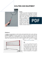 Lesson 2: Facilities and Equipment: Racket