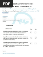 Microsoft Azure Fundamentals: Microsoft AZ-900 Dumps Available Here at