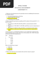 Nptel Course Financial Management Assignment Vi