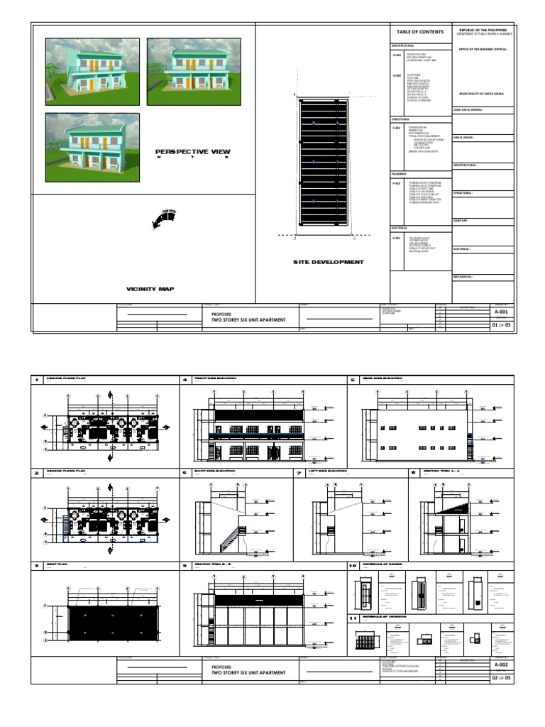 Building Plan - Proposed Two Storey 6 Unit Apartment PDF | PDF ...
