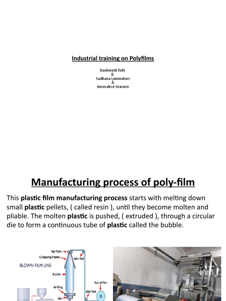 Indutrial Training On Plastic Film Manufacturing PDF Materials
