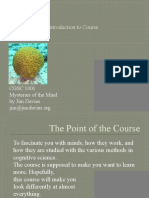 Introduction To Course: CGSC 1001 Mysteries of The Mind by Jim Davies