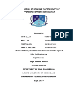 Invistigation of Drinking Water Quality of Different Locations in Peshawar