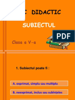 JOC DIDACTIC - SUBIECT - Cl.a V-A