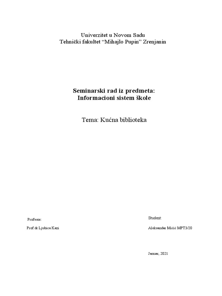 Kucna Biblioteka | PDF