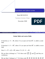 Vector Operators and Plane Curves: Radu Miculescu