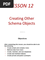 Lesson 12: Creating Other Schema Objects