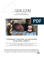 Comment Traiter Les Buveurs D'alcool (Abus) Savoir Vivre Spiritualité PDF