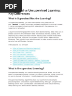 Supervised Vs Unsupervised Learning