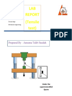 LAB (Tensile Test) : Prepared By: Ameena Talib Saedah