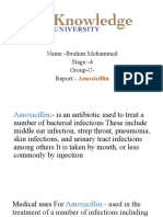 Name:-Ibrahim Mohammed Stage:-4 Group-C-Report:-: Amoxicillin