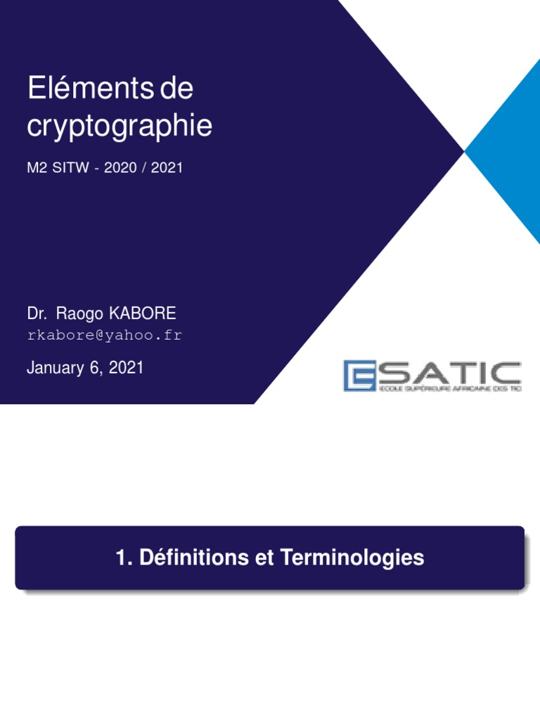 Éléments de cryptographie moderne | PDF | Public-key cryptography ...
