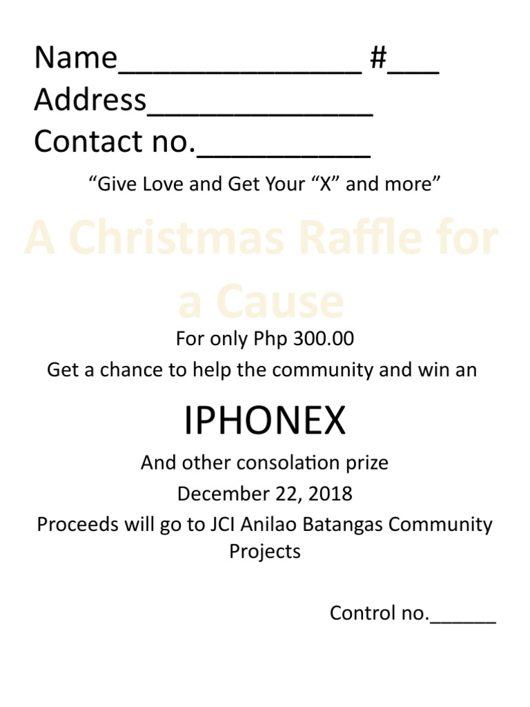 Christmas Raffle for iPhone X | PDF