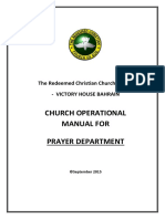 Church Operational Manual For Prayer Department: The Redeemed Christian Church of God - Victory House Bahrain