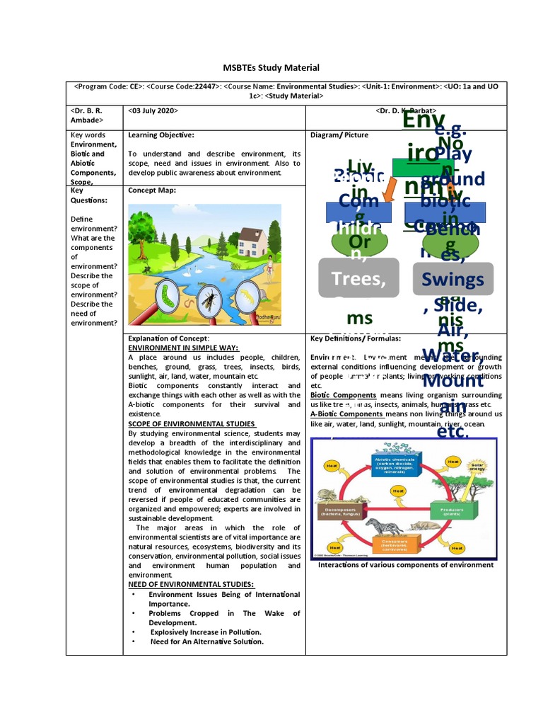 Understanding Environmental Studies | PDF | Natural Environment ...