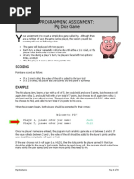 Programming Assignment: Pig Dice Game: Scoring