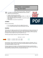 Programming Assignment: Pig Dice Game: Scoring
