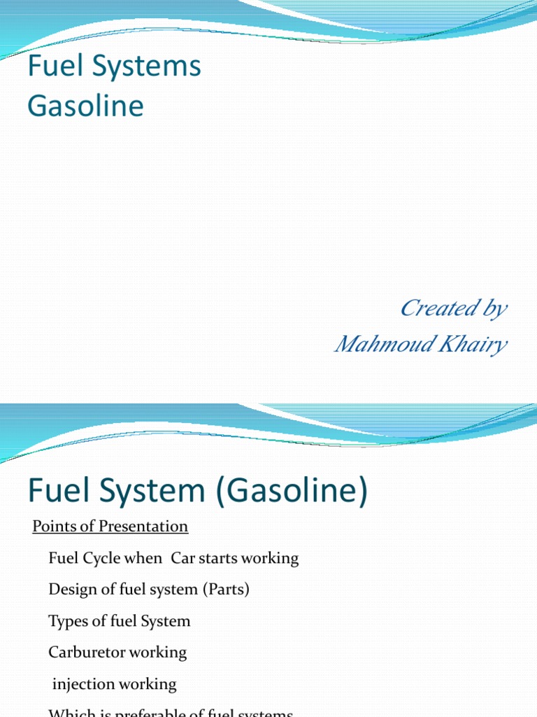 Gasoline Engine Fuel System Overview | PDF | Carburetor | Internal ...