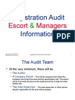 The Audit Escort and Managers Info