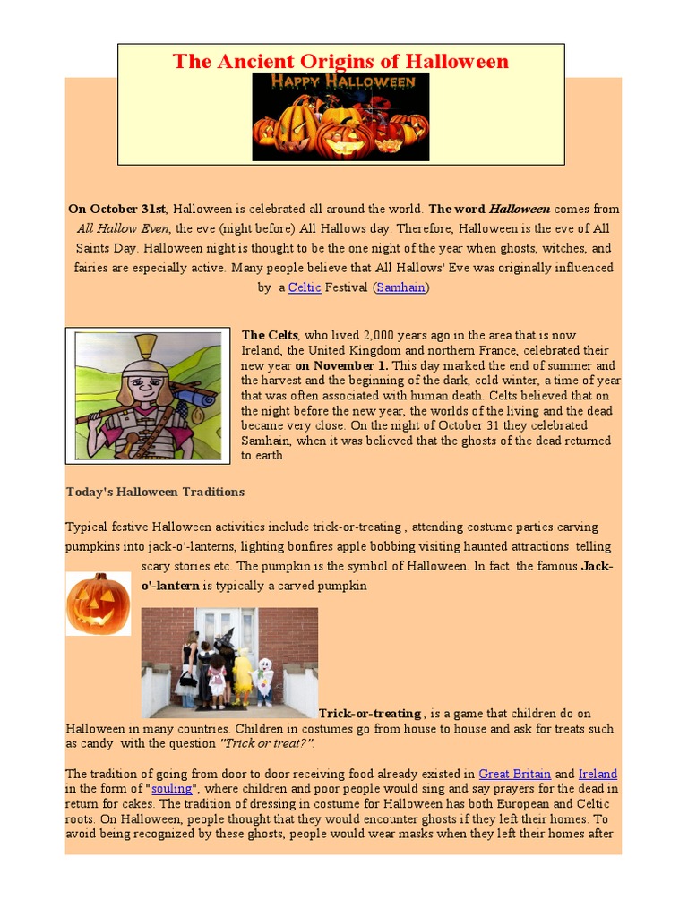 The Ancient Origins of Halloween | PDF | Halloween | Trick Or Treating