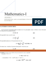 Mathematics-I: Exponential and Logarithmic Functions in Economics