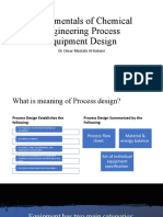 Fundamentals of Chemical Engineering Process Equipment Design