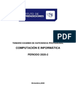 Temario Examen de Suficiencia 2020 - COMPUTACIÓN E INFORMÁTICA