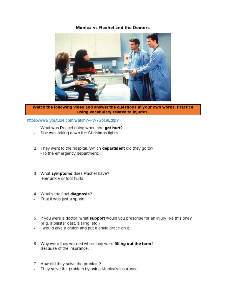 Friends - Injuries and Treatment | PDF | Science & Mathematics