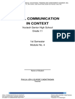 Oral Communication in Context Module 4