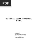 Reliability of The Assessment Tools: UNIT-5